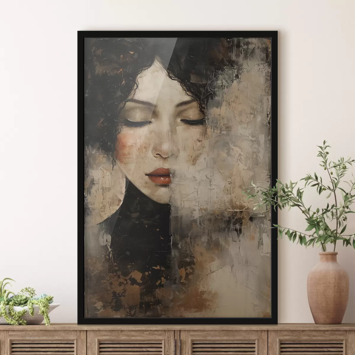 Plakatas Mergina tamsiais plaukais f38789
