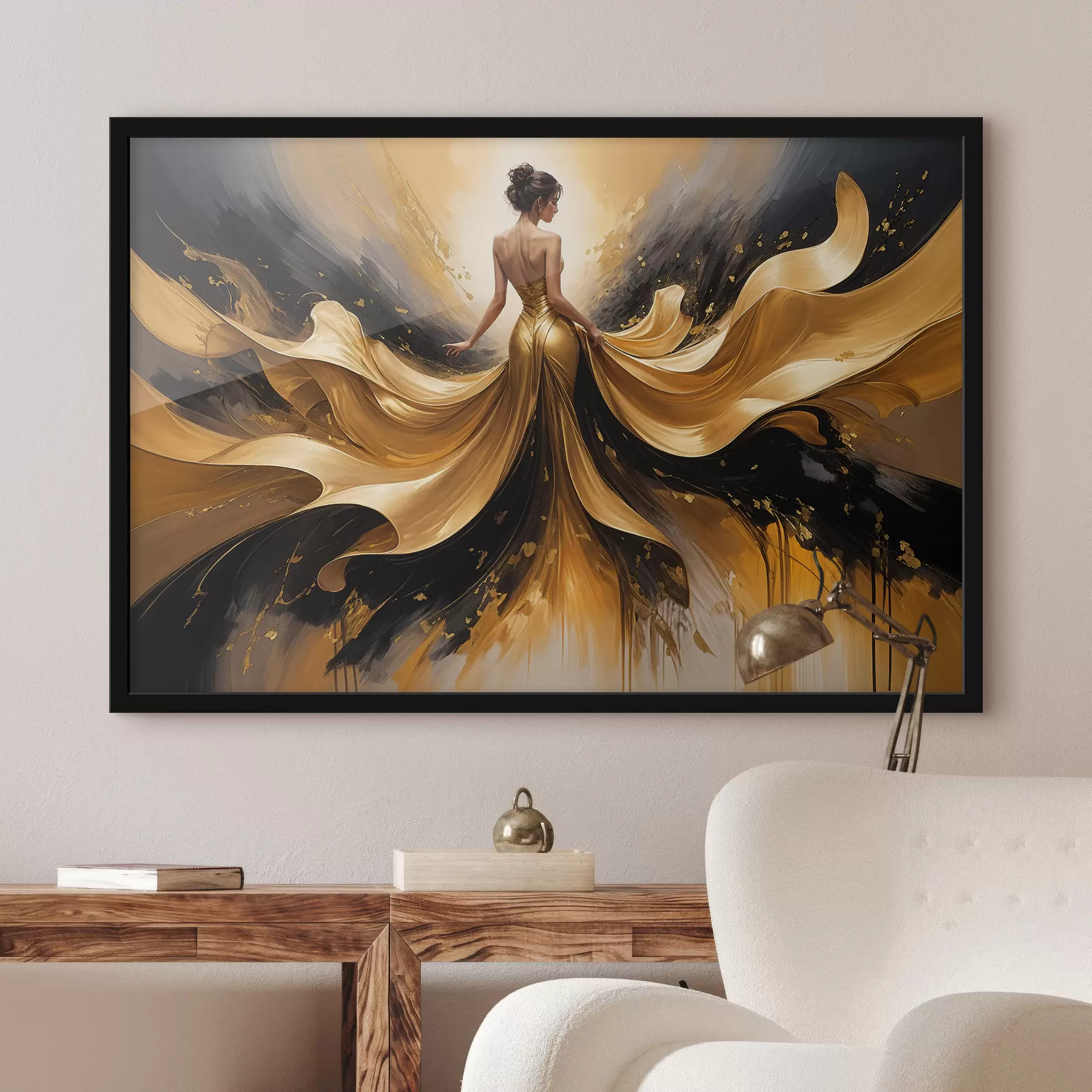 Fototapetai Baltų lelijų puokštė mėlynai baltoje keraminėje vazoje mėlyname fone aliejinė tapyba natiurmortas f38820