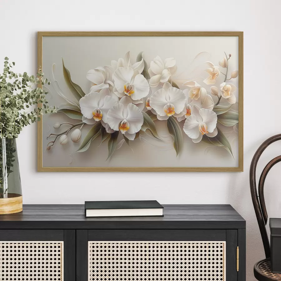 Fototapetai Šviesios orchidėjos f38704