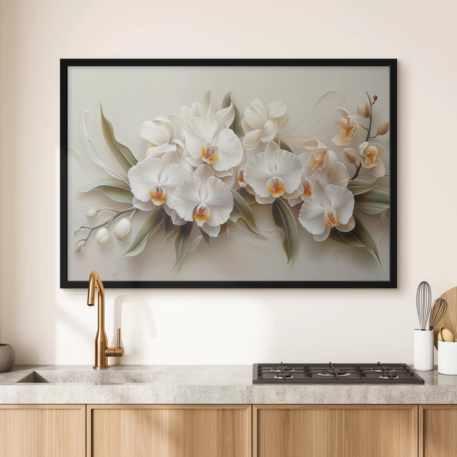 Fototapetai Šviesios orchidėjos f38704