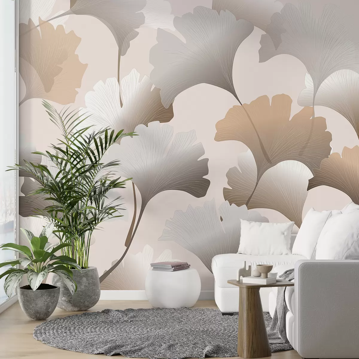 Fototapetai Pilki ir rudi Kongo lapai w00877v2