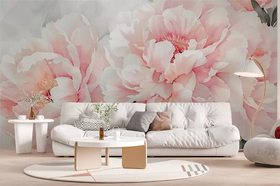 Fototapetai Didelės švelnios rožinės gėlės w00870
