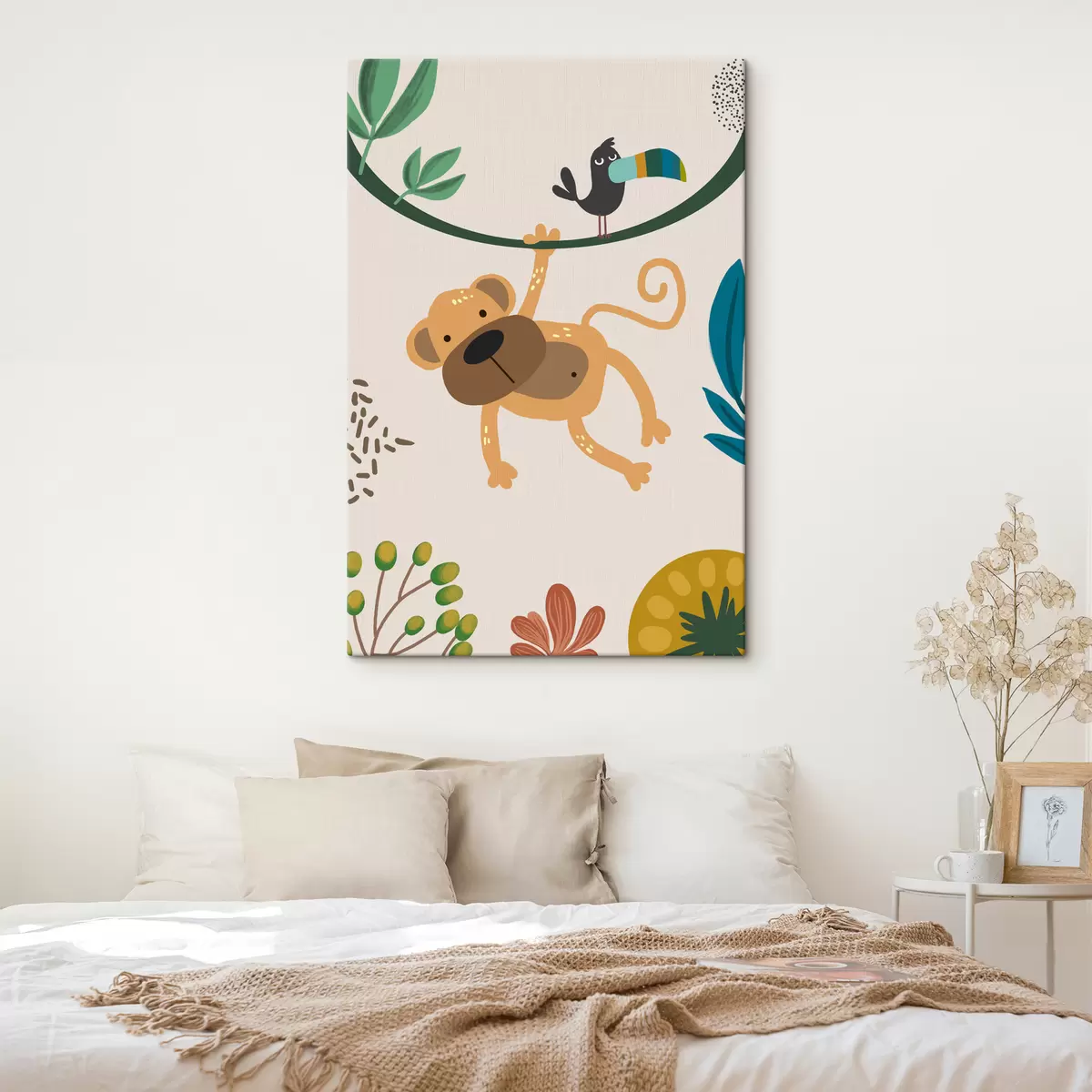 Paveikslėlis Safari stiliaus beždžionė džiunglėse, boho s39094