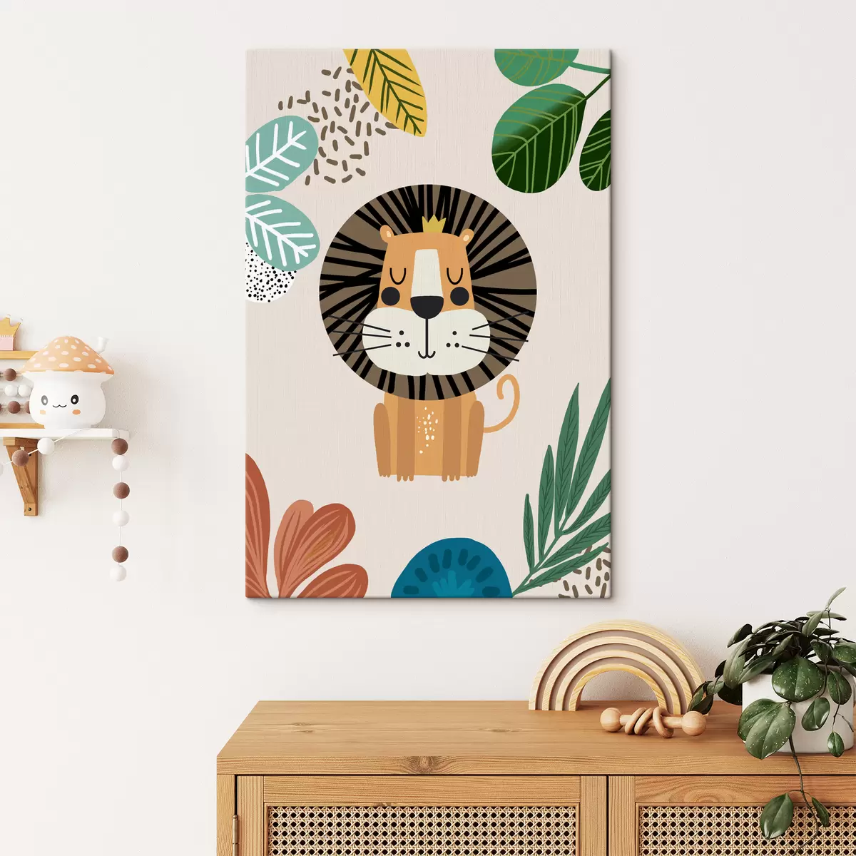 Paveikslėlis Liūtas džiunglėse safari stiliumi, boho s39095