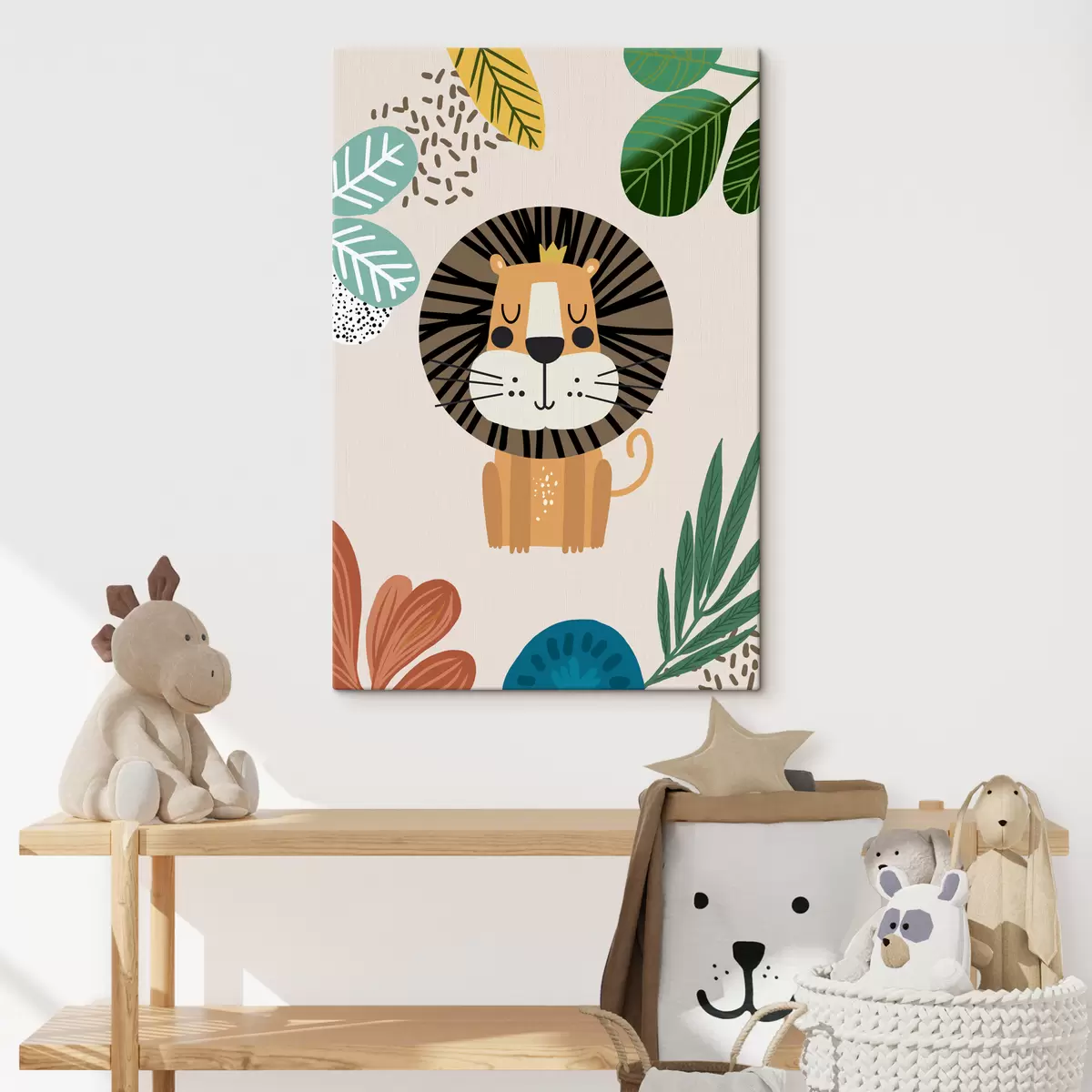 Paveikslėlis Liūtas džiunglėse safari stiliumi, boho s39095