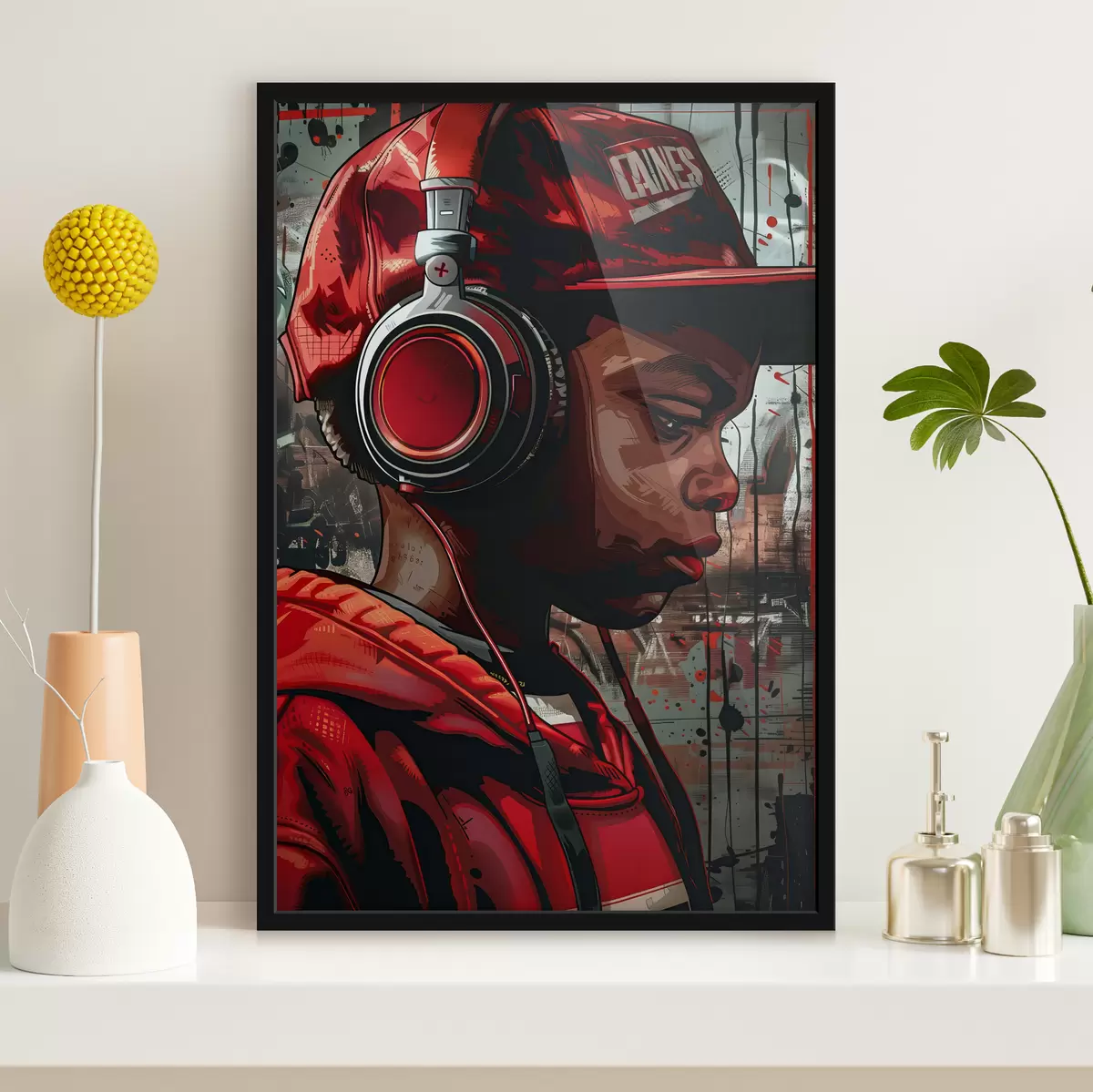 Plakatas Berniukas su ausinėmis f39143