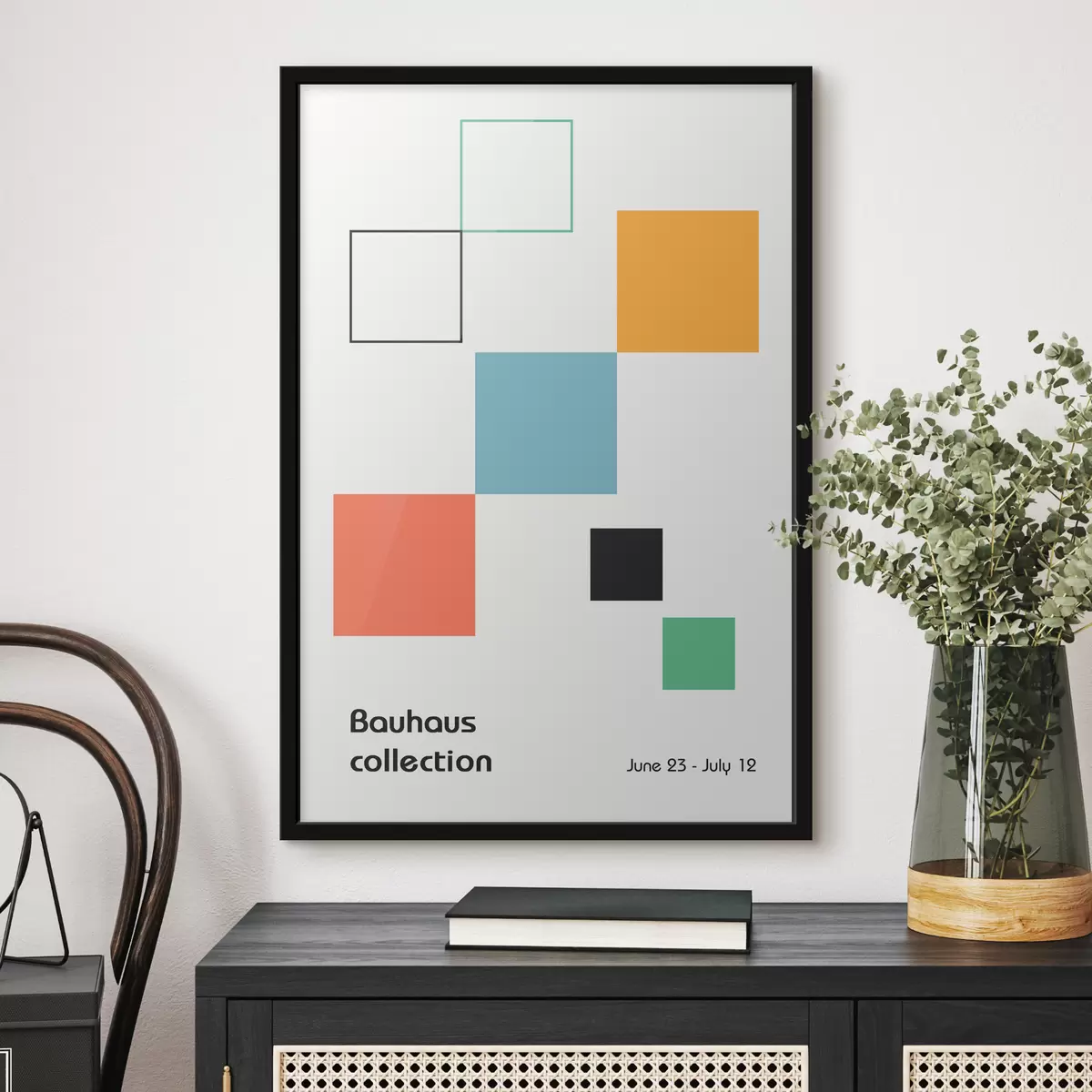Plakatas Bauhaus geometrinė abstrakcija f39254