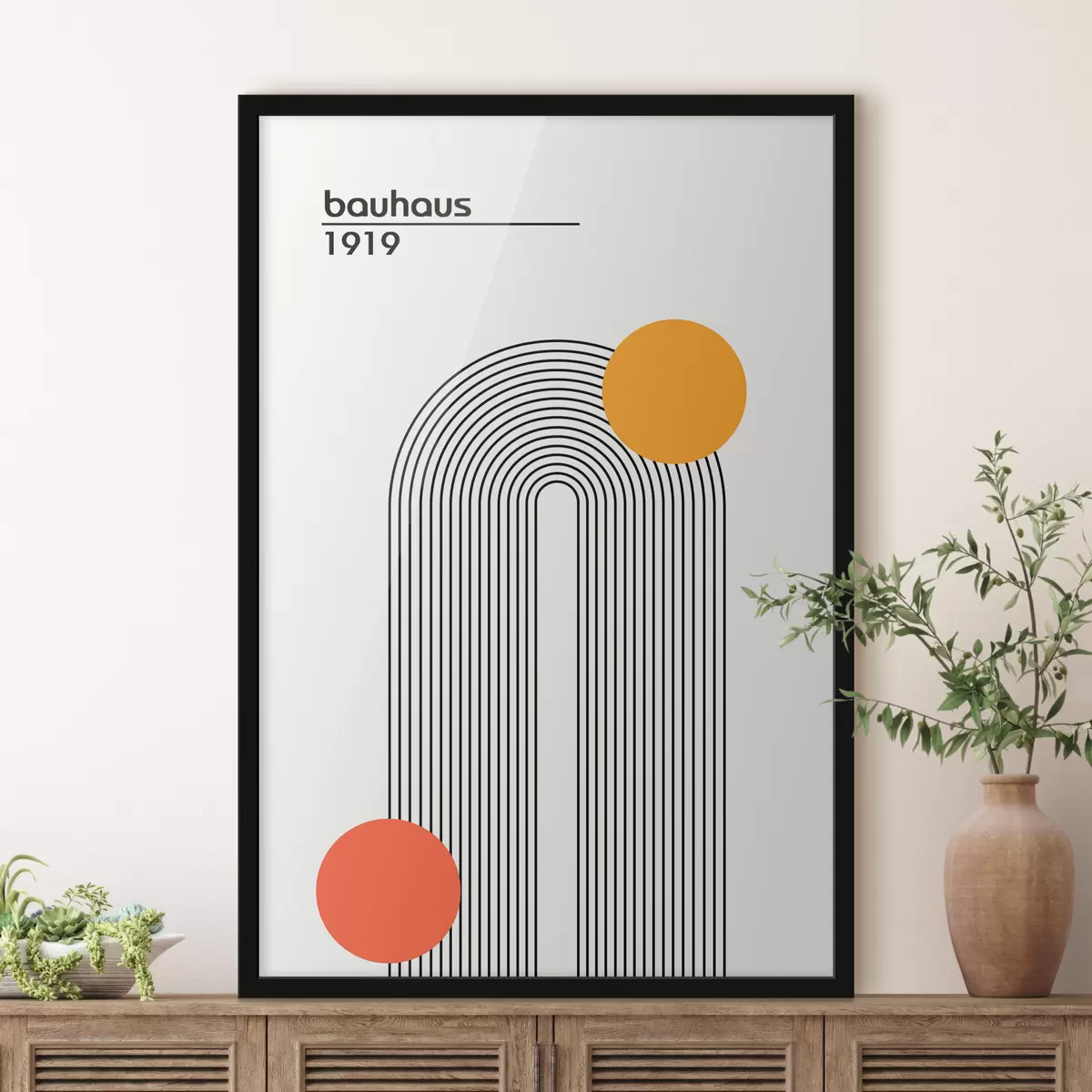 Plakatas Bauhaus geometrinė abstrakcija f39260