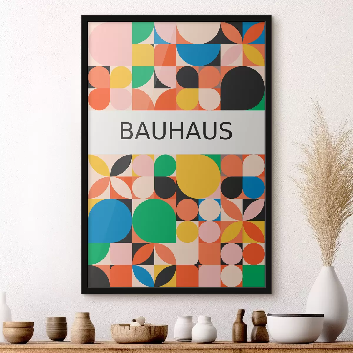 Plakatas Bauhaus geometrinė abstrakcija f39270