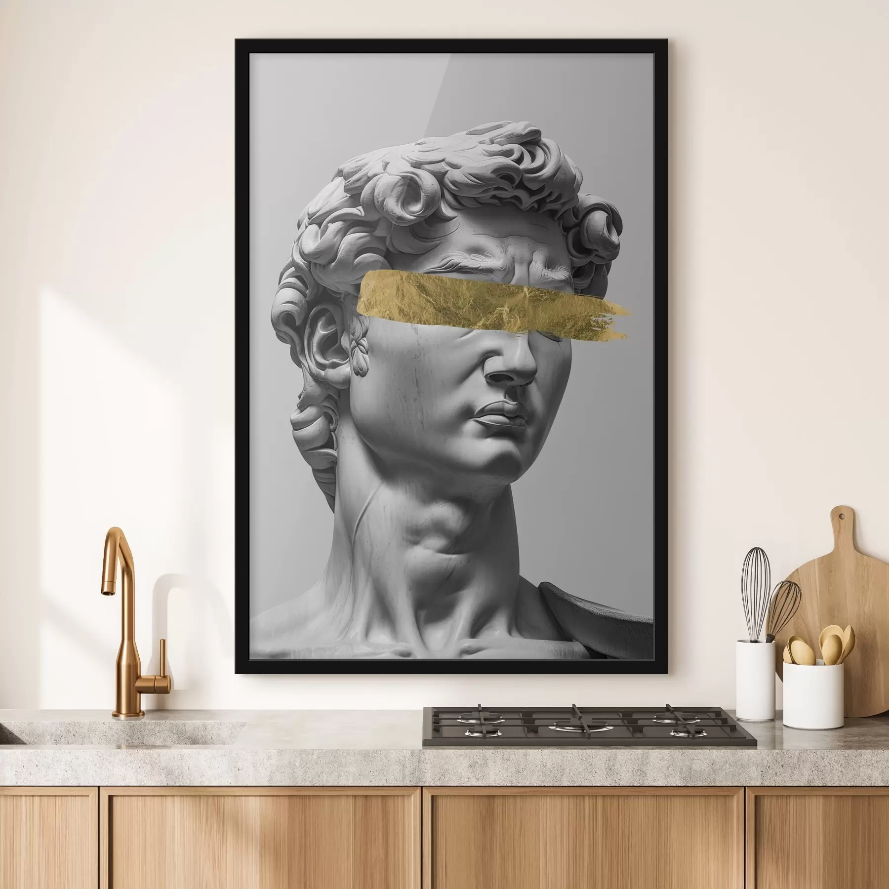 Paveikslėlis Šiuolaikinė Dovydo skulptūra užmerktomis akimis f26129