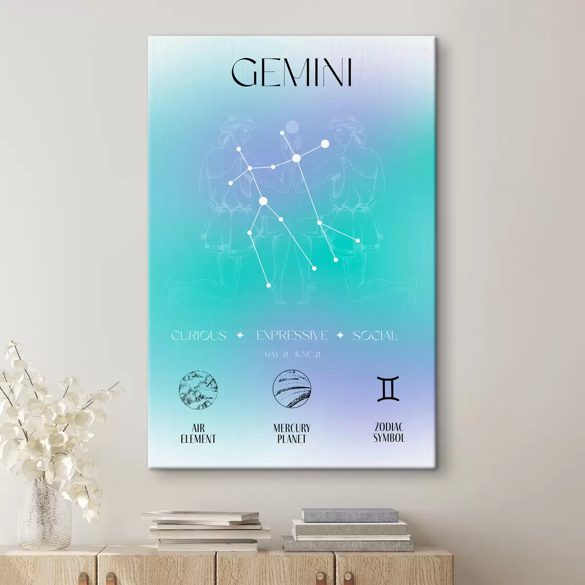 Paveikslėlis Dvynių zodiako ženklas, žvaigždynai, kosminis, planetos, astrologija, mėlyna ir violetinė spalvos s39279
