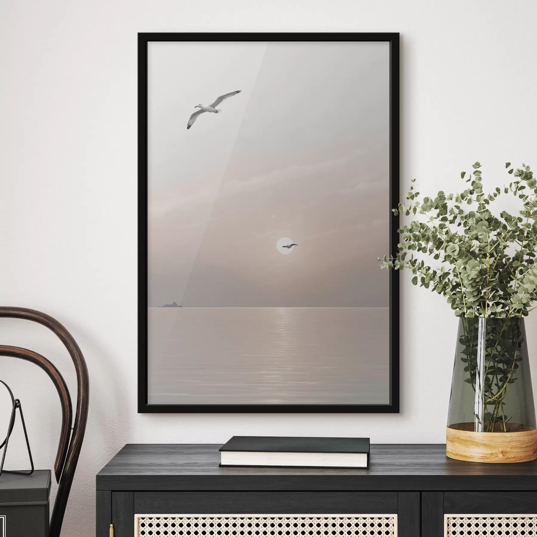 Fototapetai Virš jūros skraidančios žuvėdros f39152