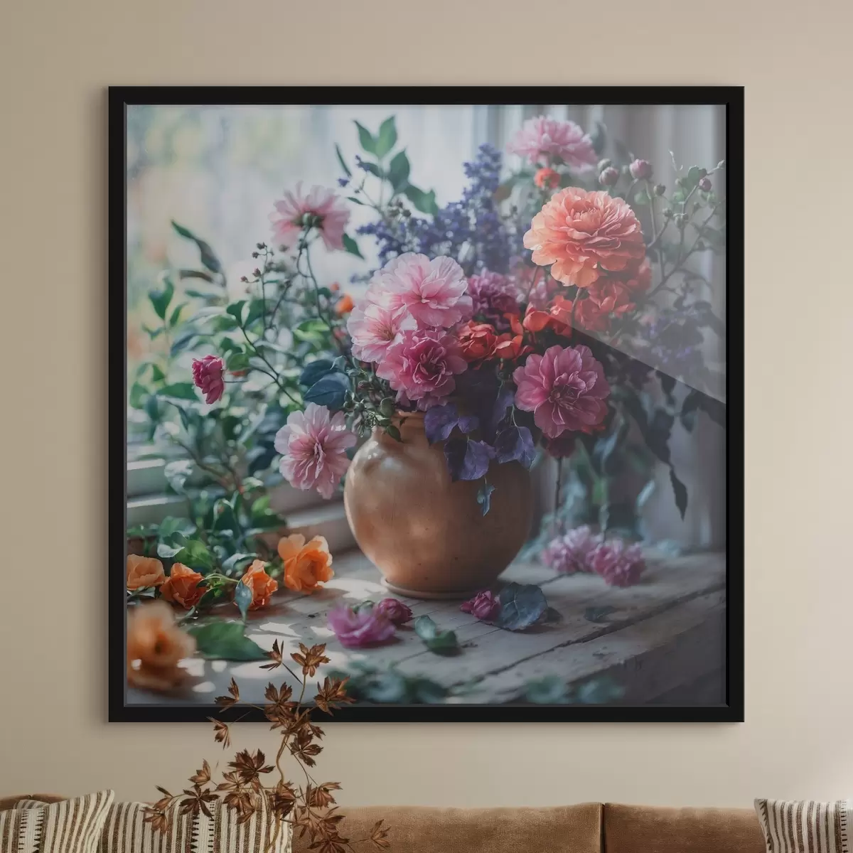 Plakatas Gėlės vazoje ant palangės f39176