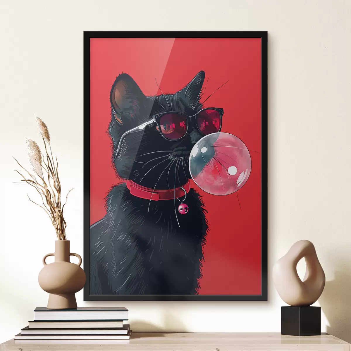 Plakatas Miela juoda katė f39223