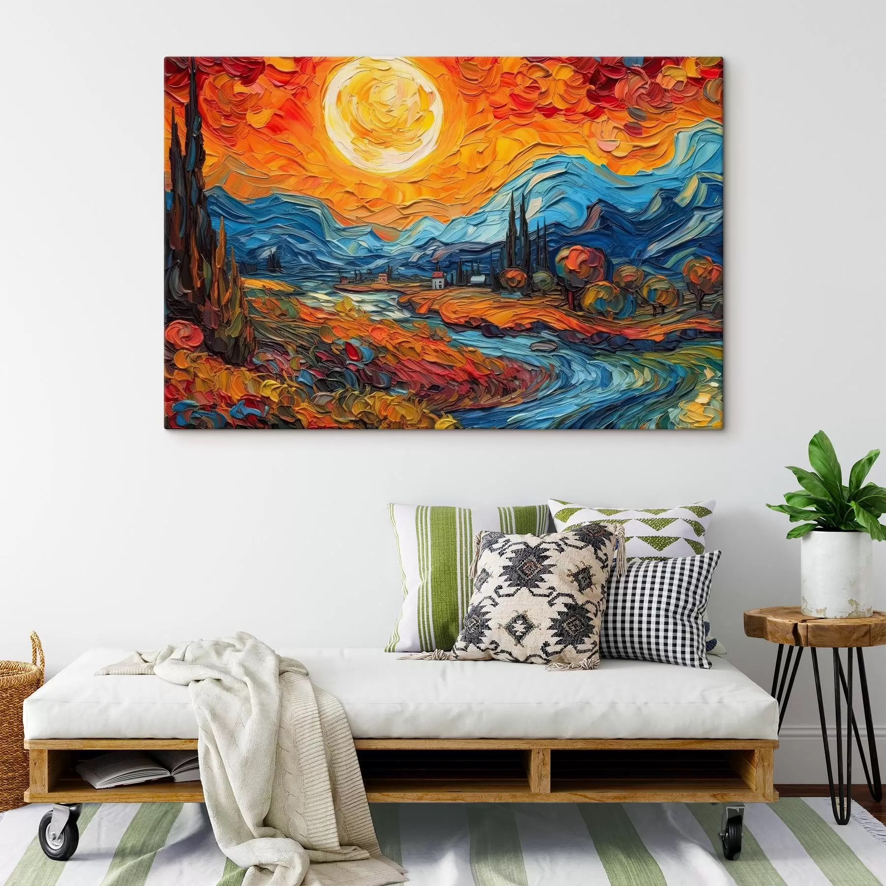 Paveikslėlis Spalvingas kraštovaizdis po spindinčia saule s38057