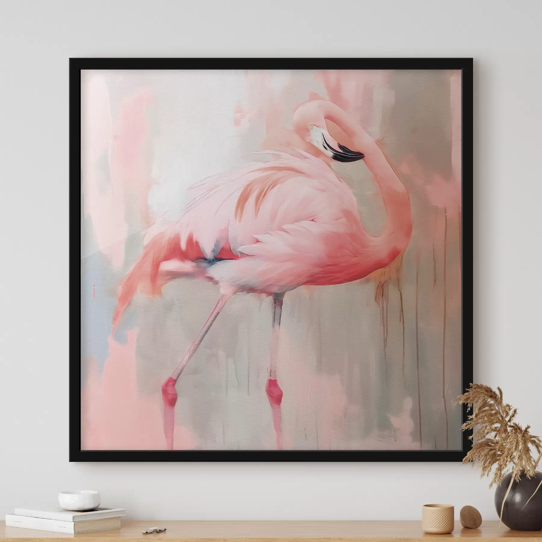 Paveikslėlis Rožinis flamingo paukštis f39536