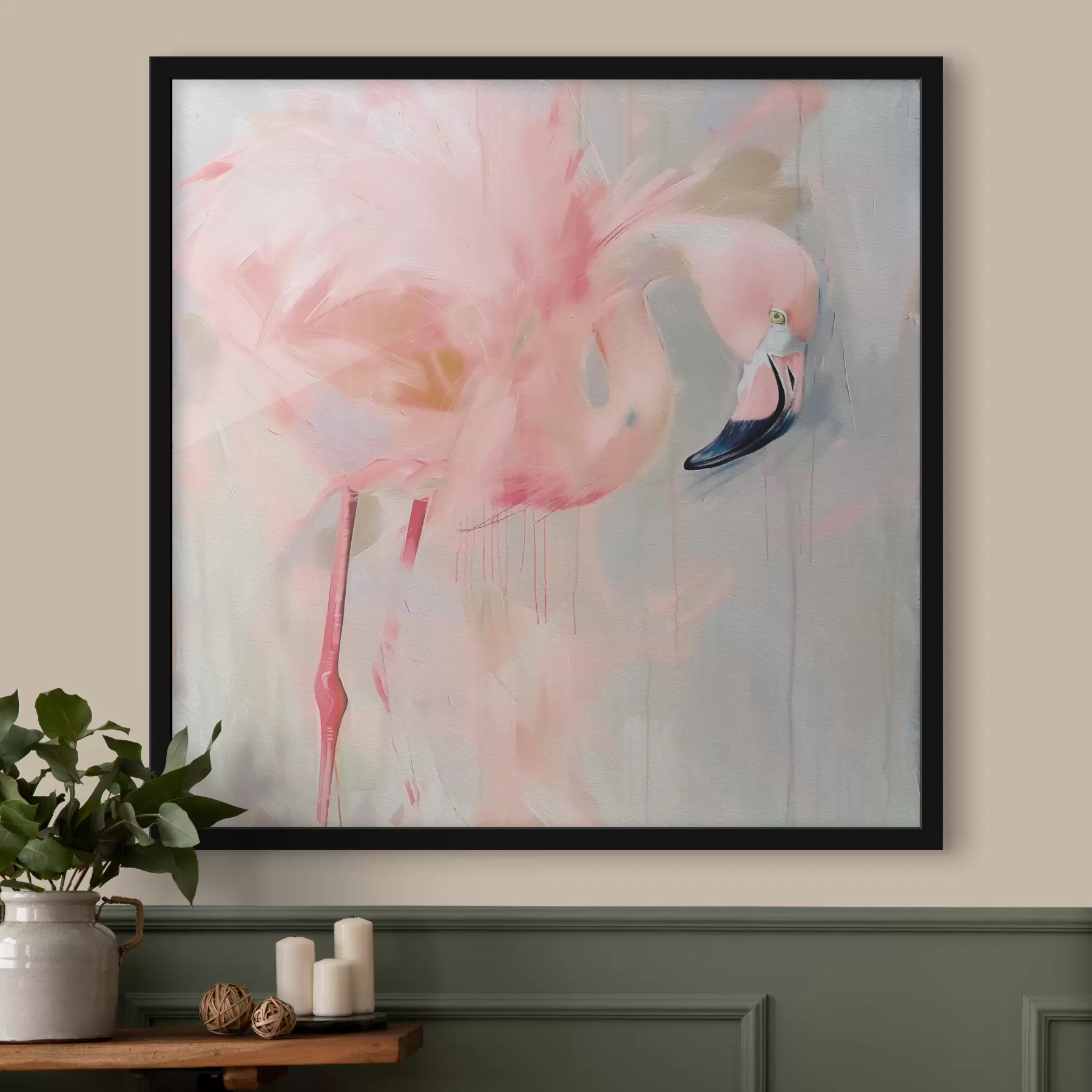 Paveikslėlis Rožinis flamingo paukštis f39541
