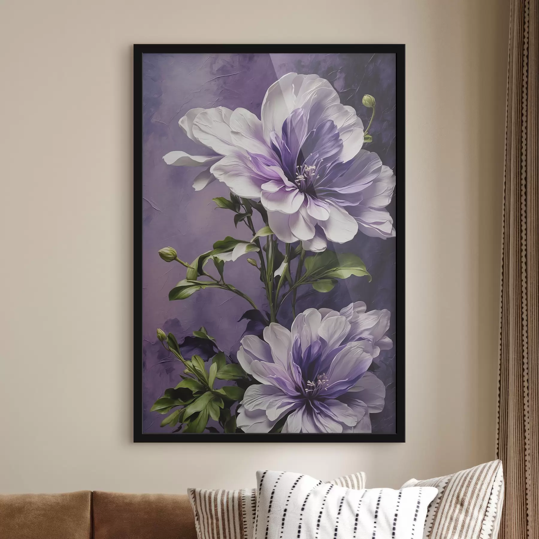 Fototapetai Violetinės gėlės purpuriniame fone f39368