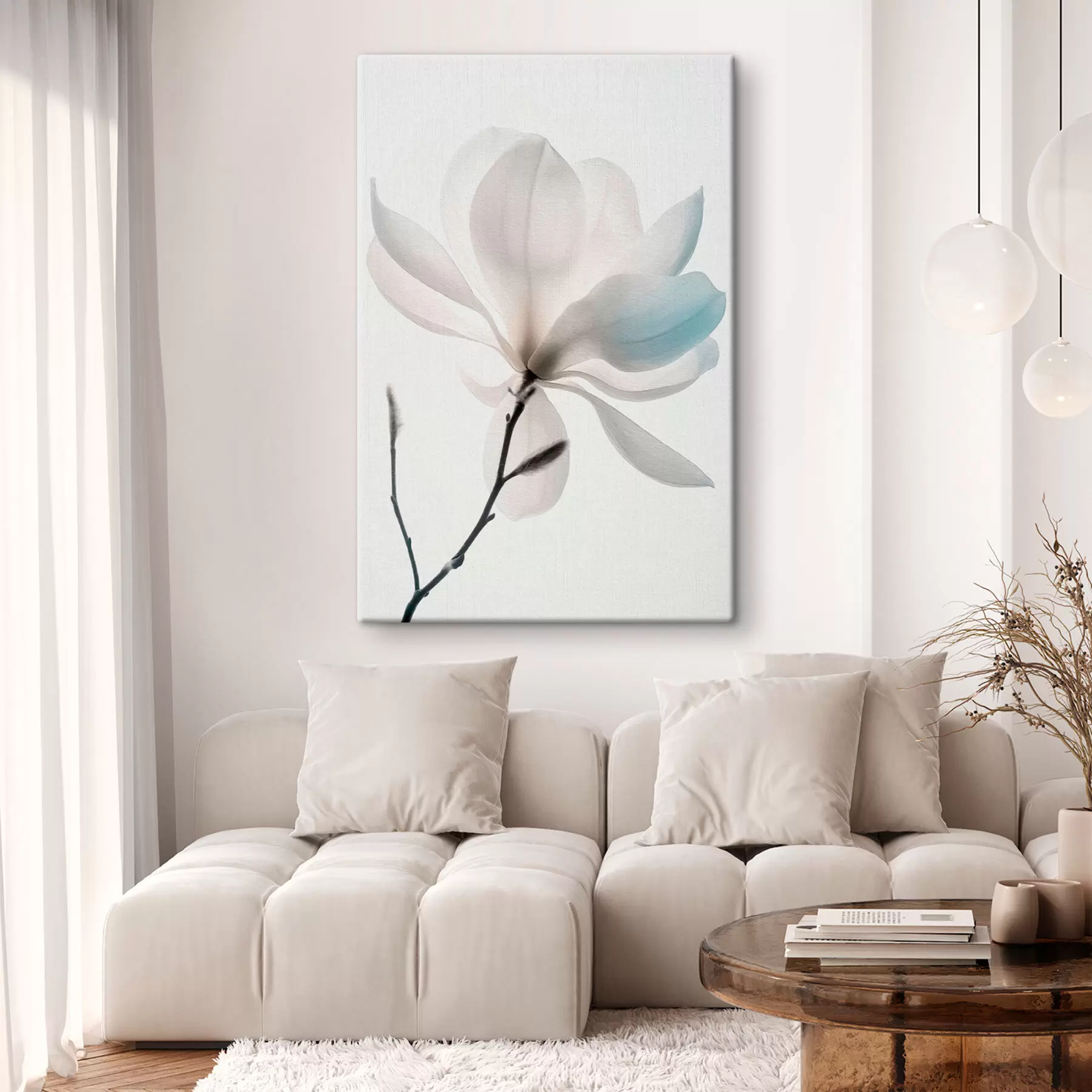 Fototapetai Stilinga balta magnolijos gėlė nauja tendencija s39578
