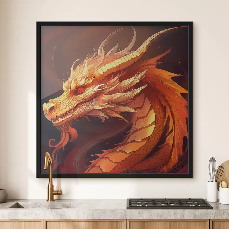 Fototapetai oranžinis drakonas f39624