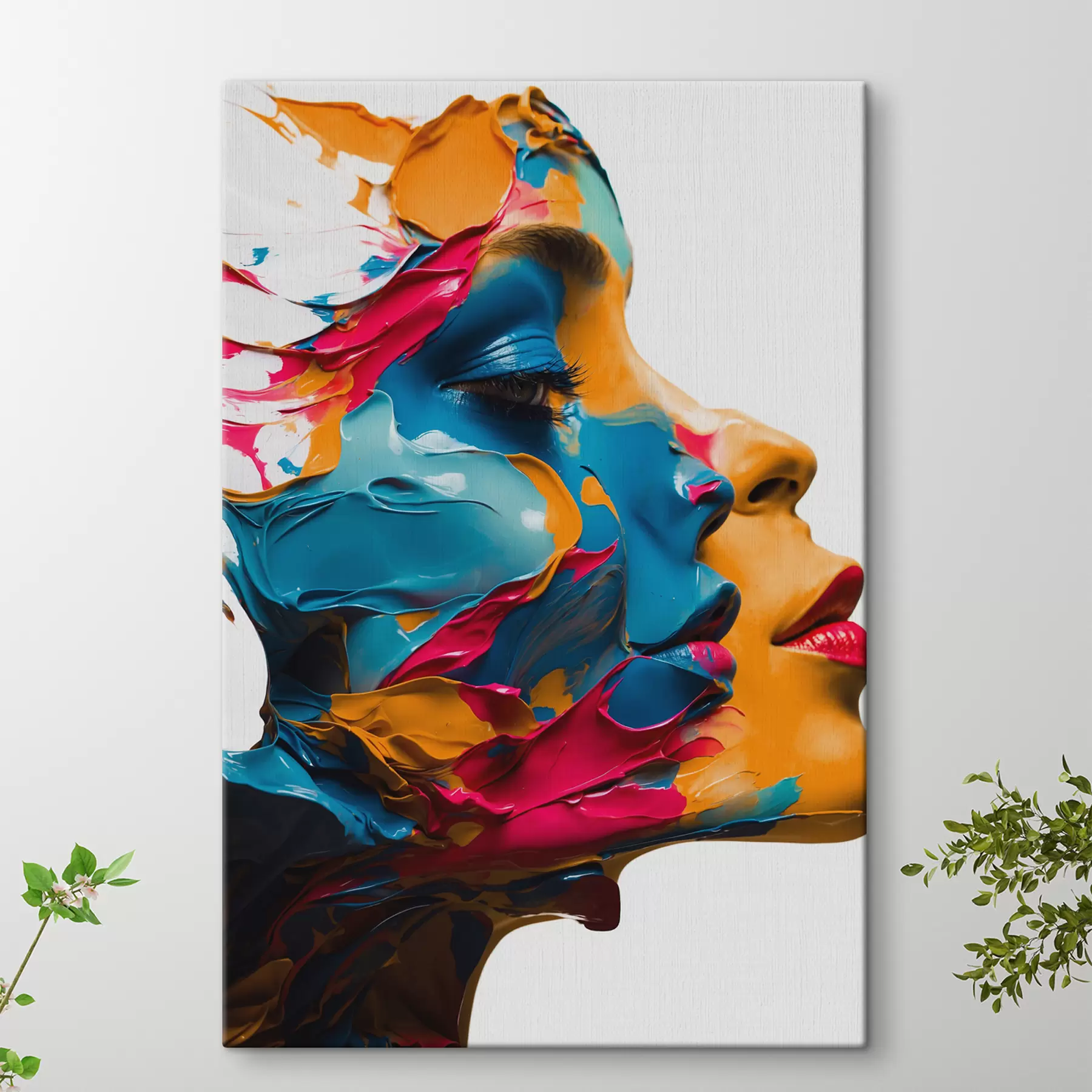 Fototapetai Moters veidas su aliejiniais dažais s39591