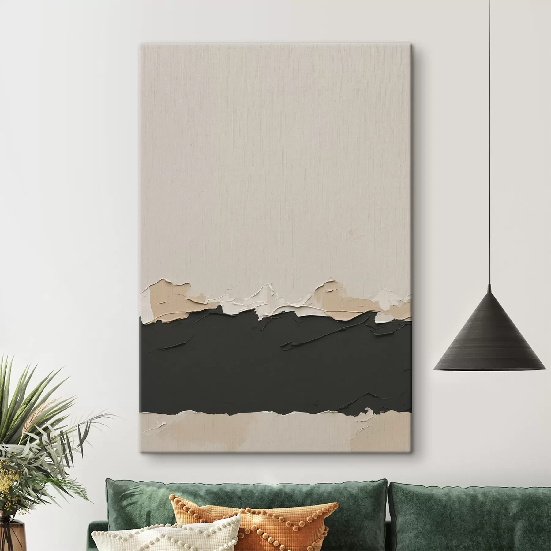Fototapetai Abstrakti tapyba balta ir juoda spalvomis s39609