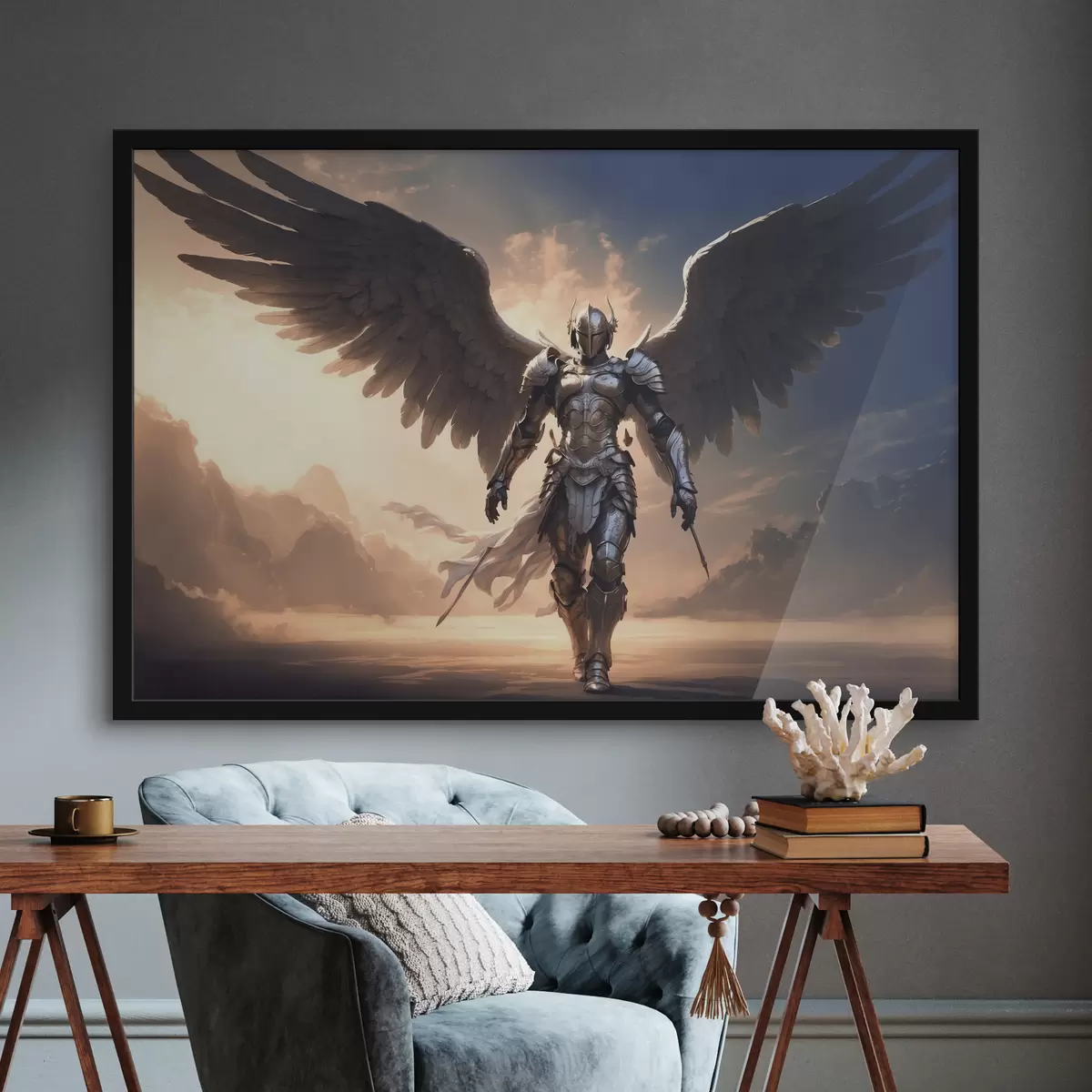 Plakatas Angelas šarvais f39595