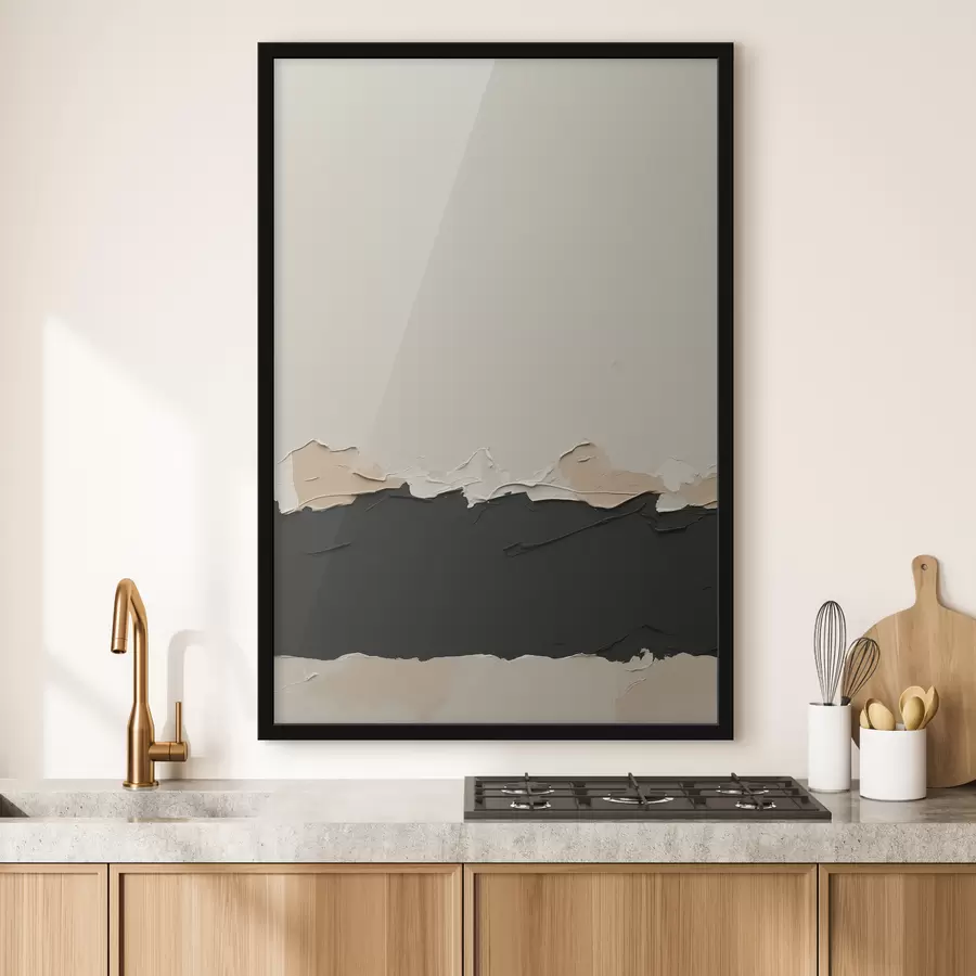 Fototapetai Abstrakti tapyba balta ir juoda spalvomis f39609