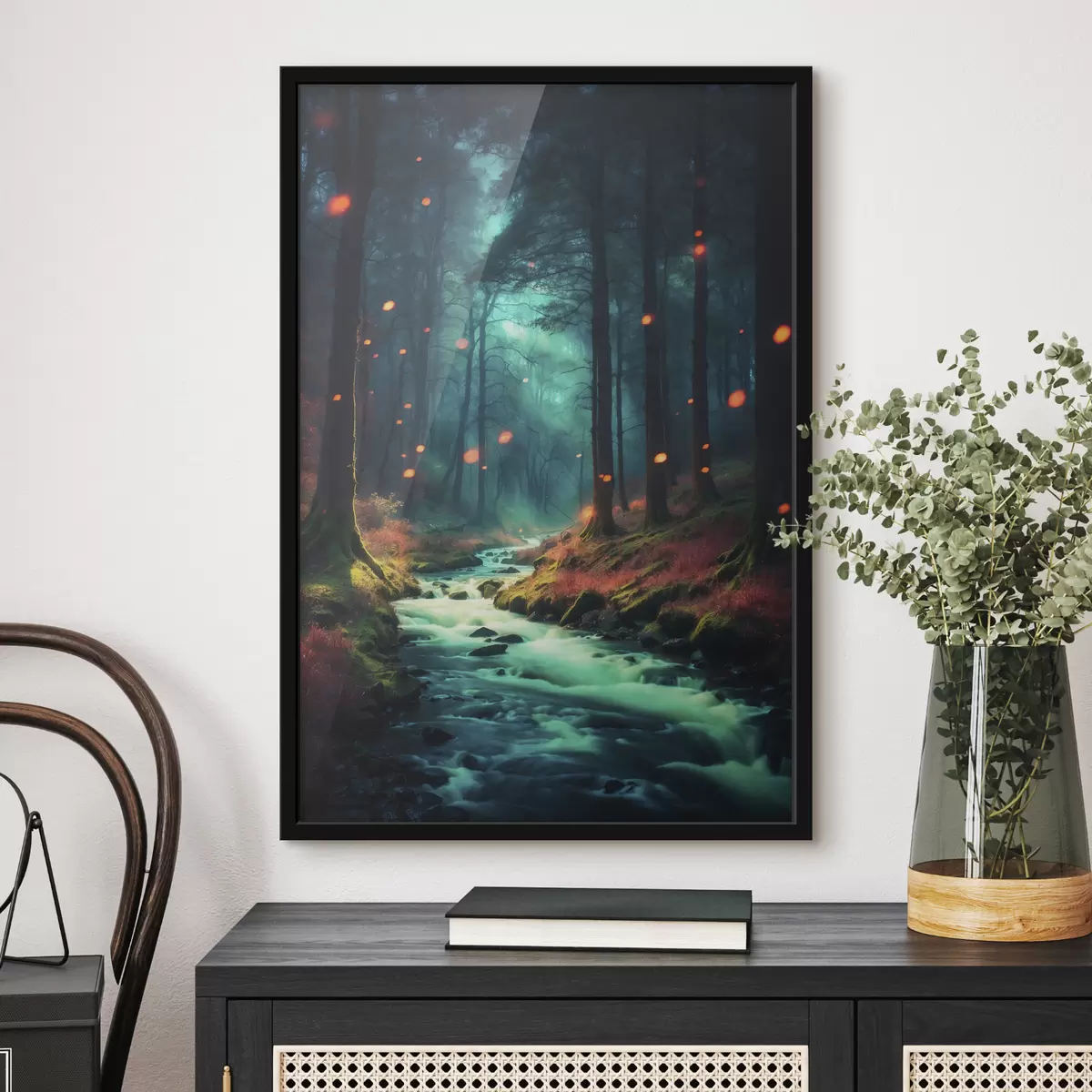 Plakatas Srautas fantastiškame miške f39616