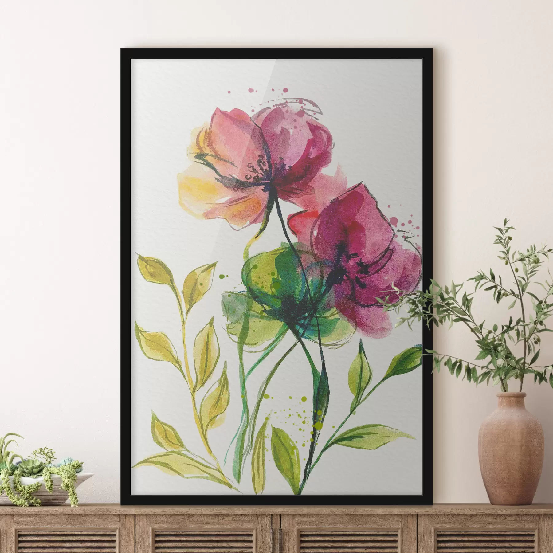 Fototapetai Gražios akvarelės gėlės f39768