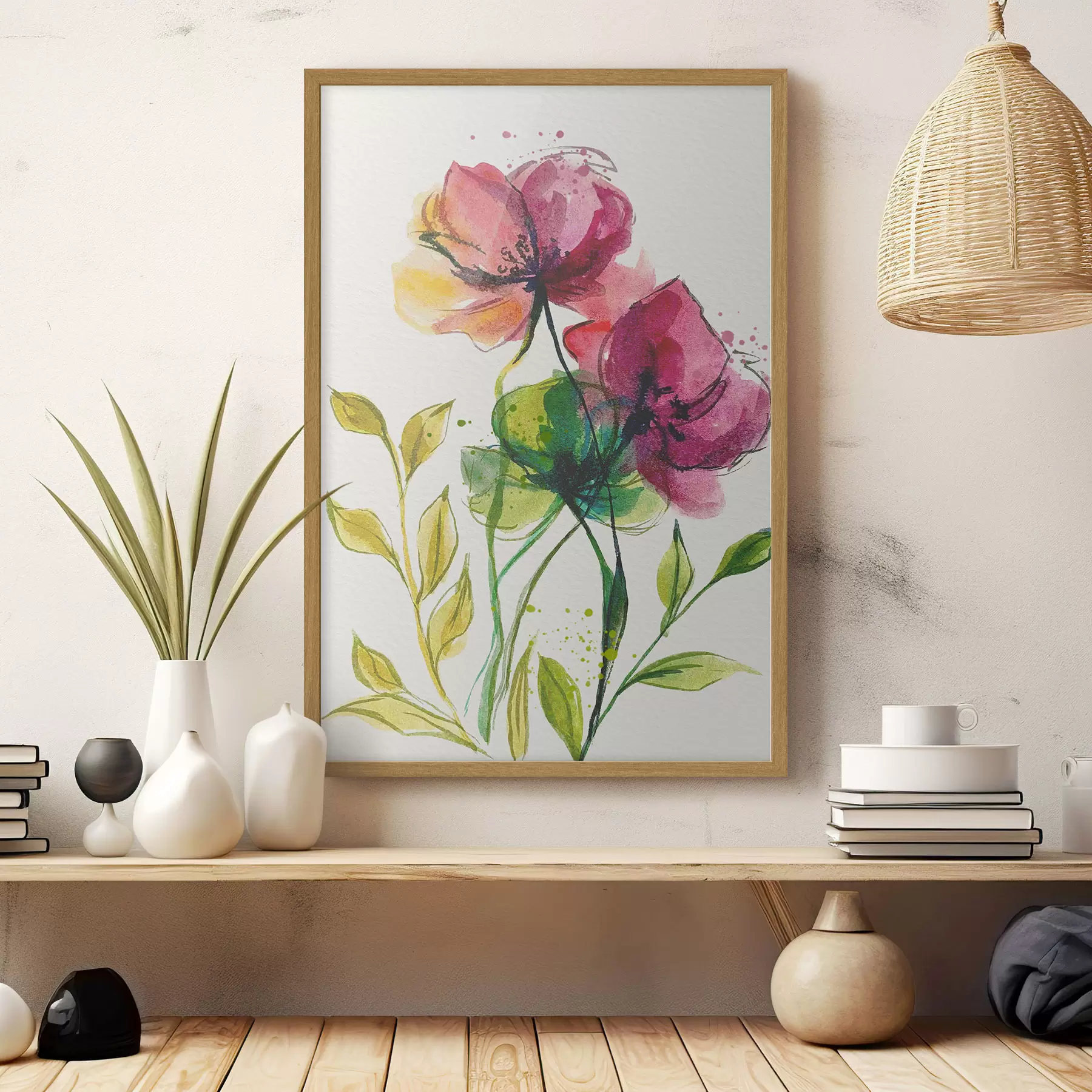 Fototapetai Gražios akvarelės gėlės f39768