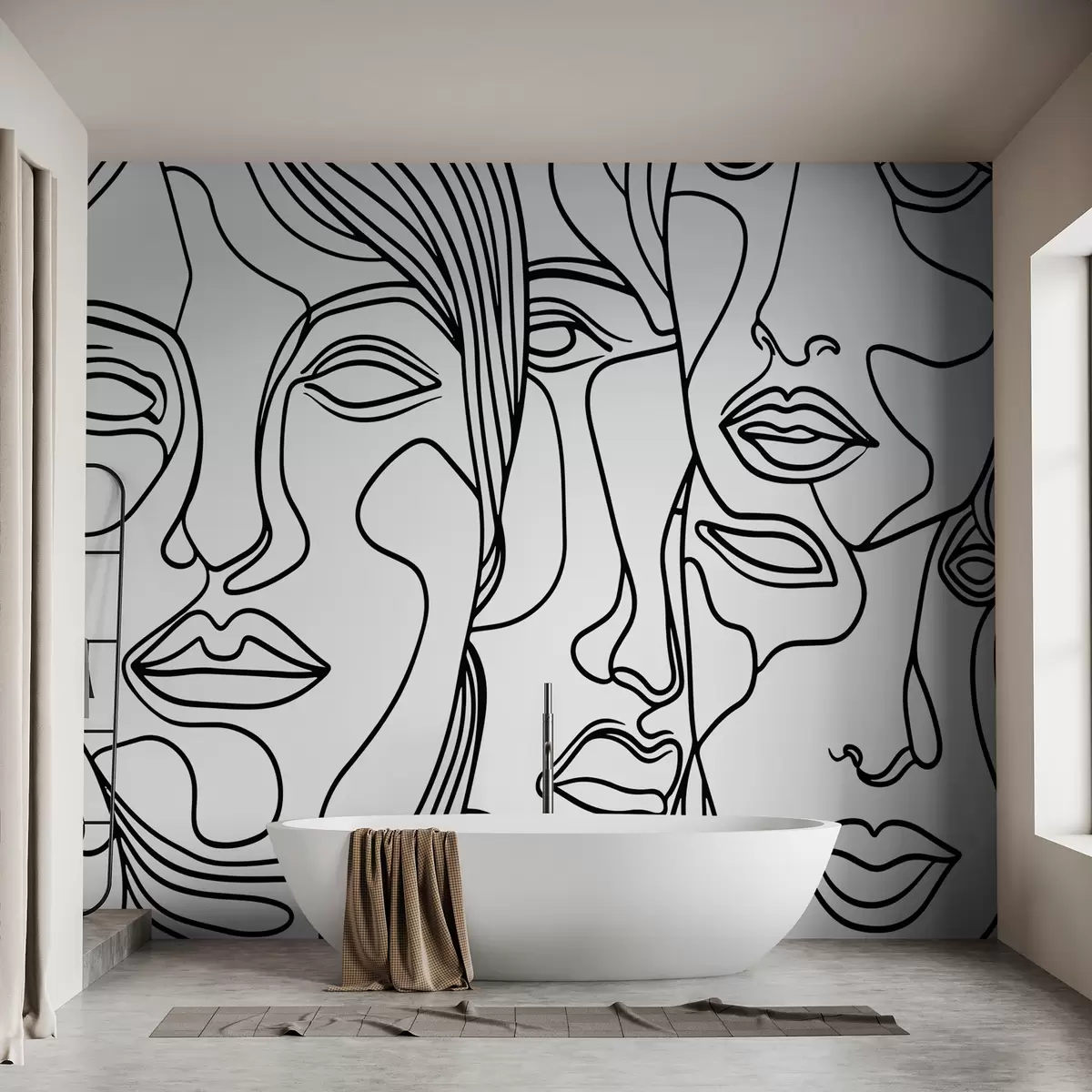 Fototapetai Abstraktūs veidai w08060