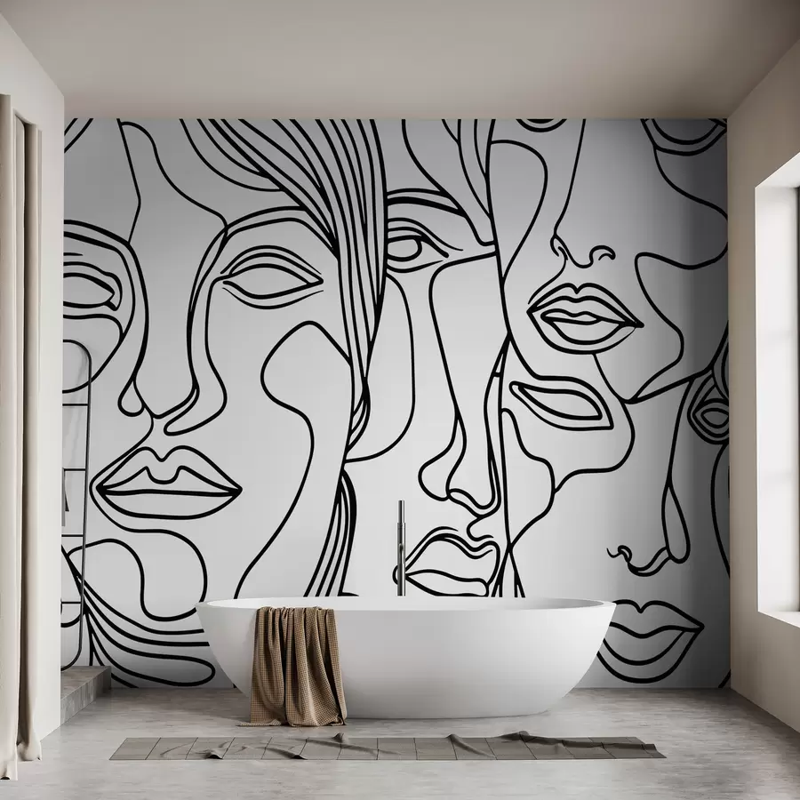 Fototapetai Abstraktūs veidai w08060