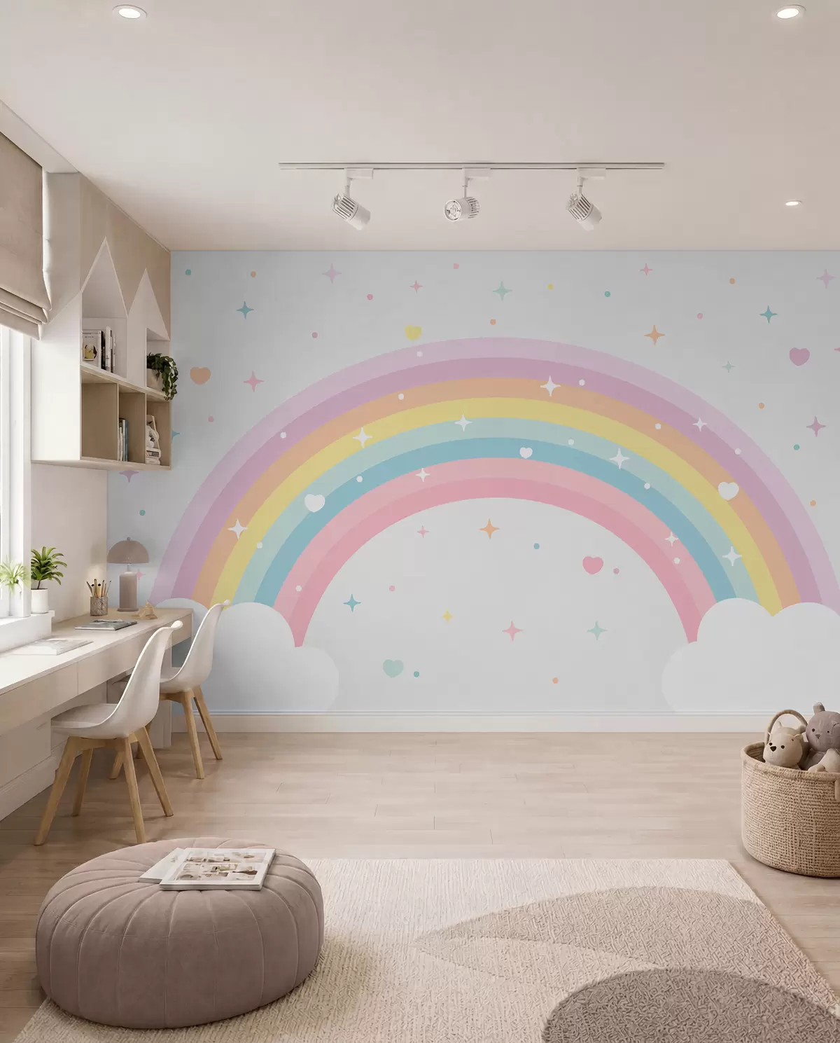 Fototapetai Vaivorykštė ir žvaigždės w08109