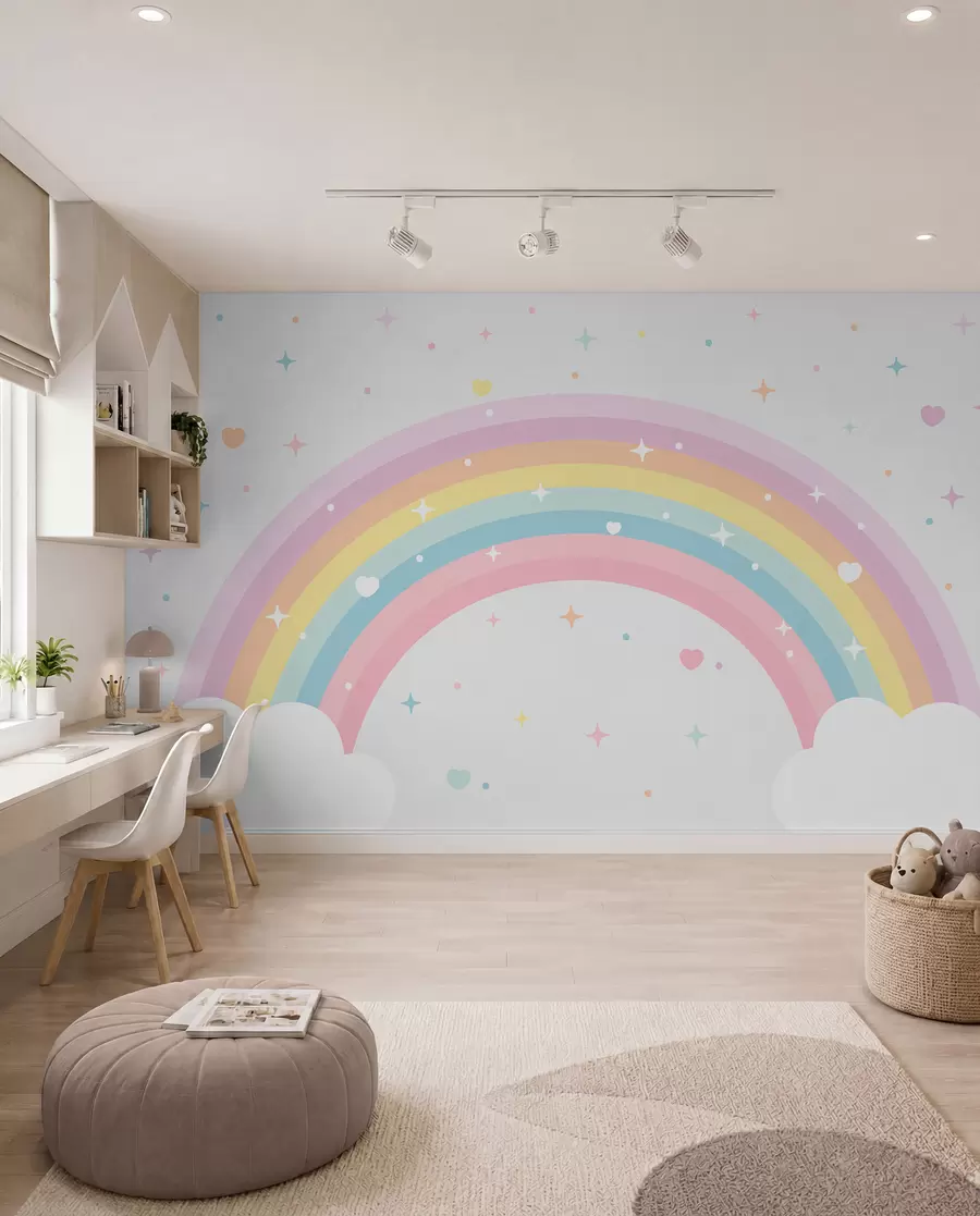 Fototapetai Vaivorykštė ir žvaigždės w08109