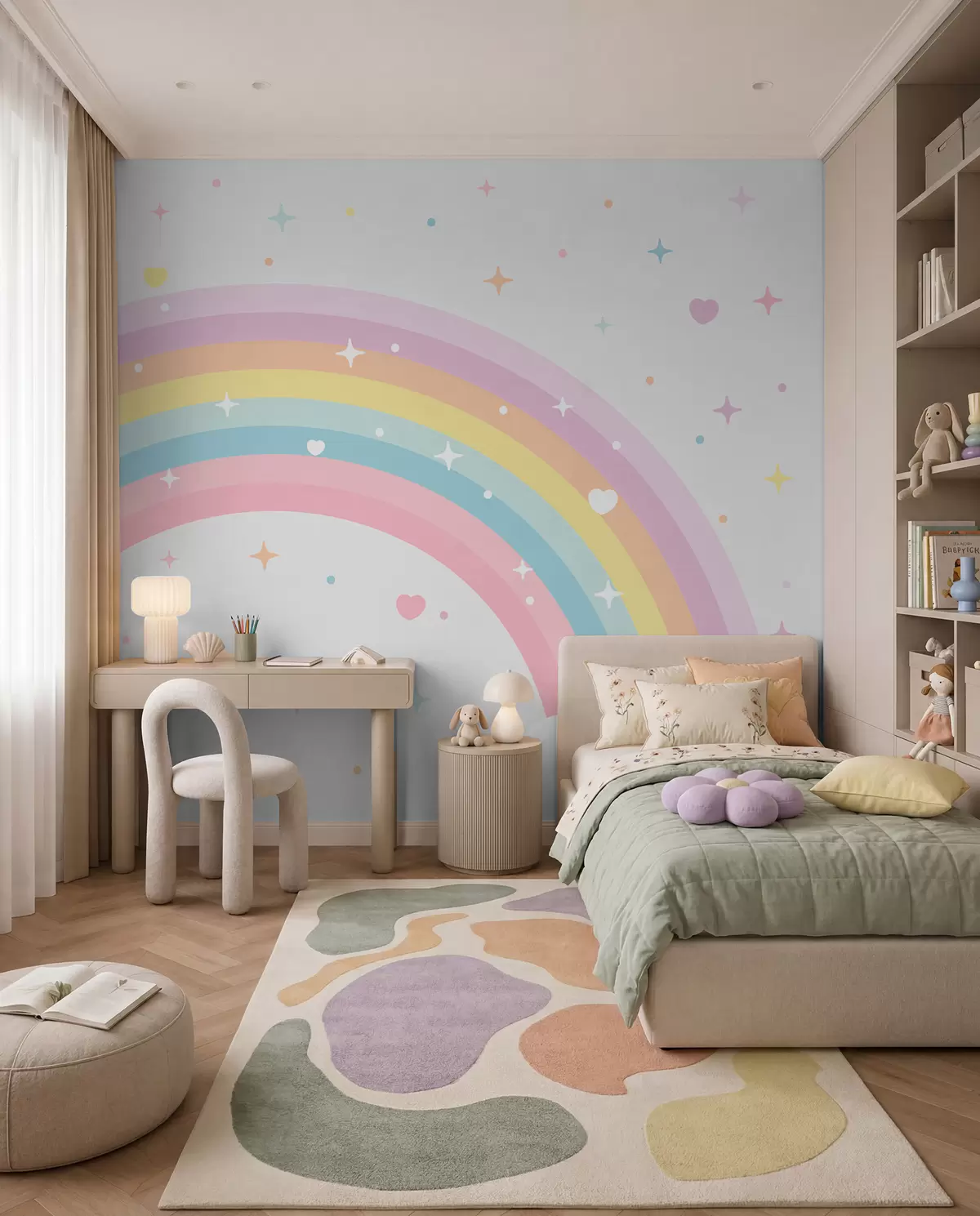 Fototapetai Vaivorykštė ir žvaigždės w08109