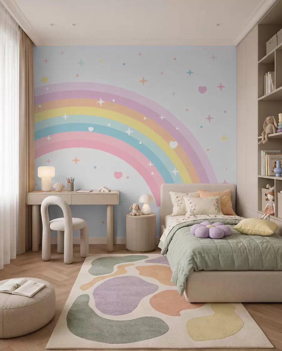 Fototapetai Vaivorykštė ir žvaigždės w08109