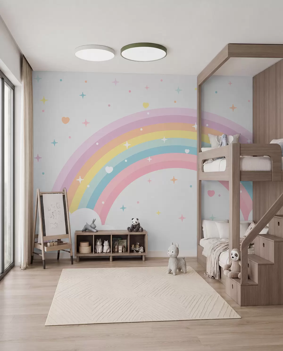 Fototapetai Vaivorykštė ir žvaigždės w08109