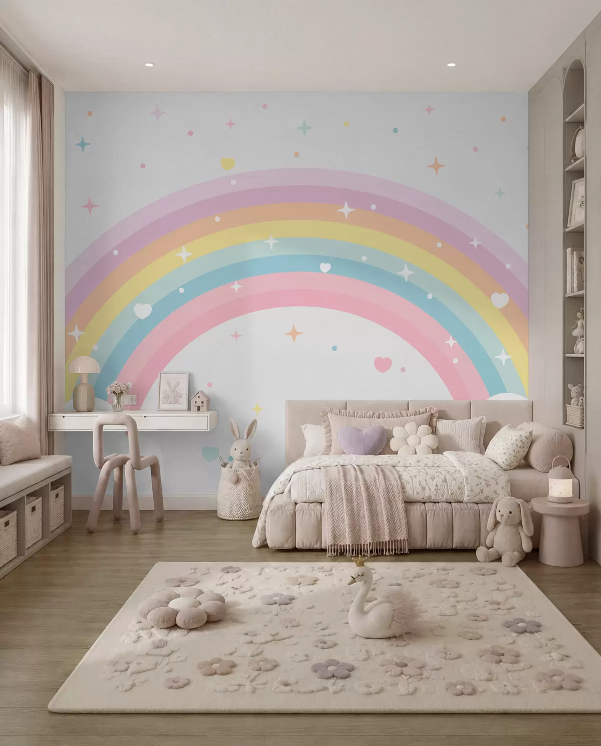 Fototapetai Vaivorykštė ir žvaigždės w08109