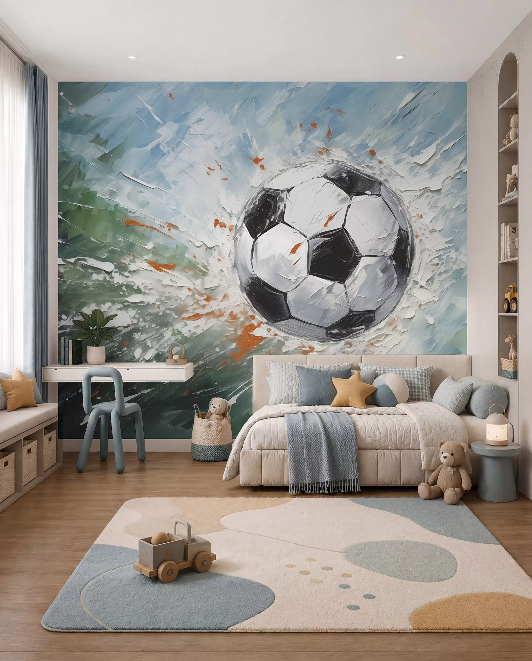 Fototapetai Kamuolys teptuko potėpiais w08117