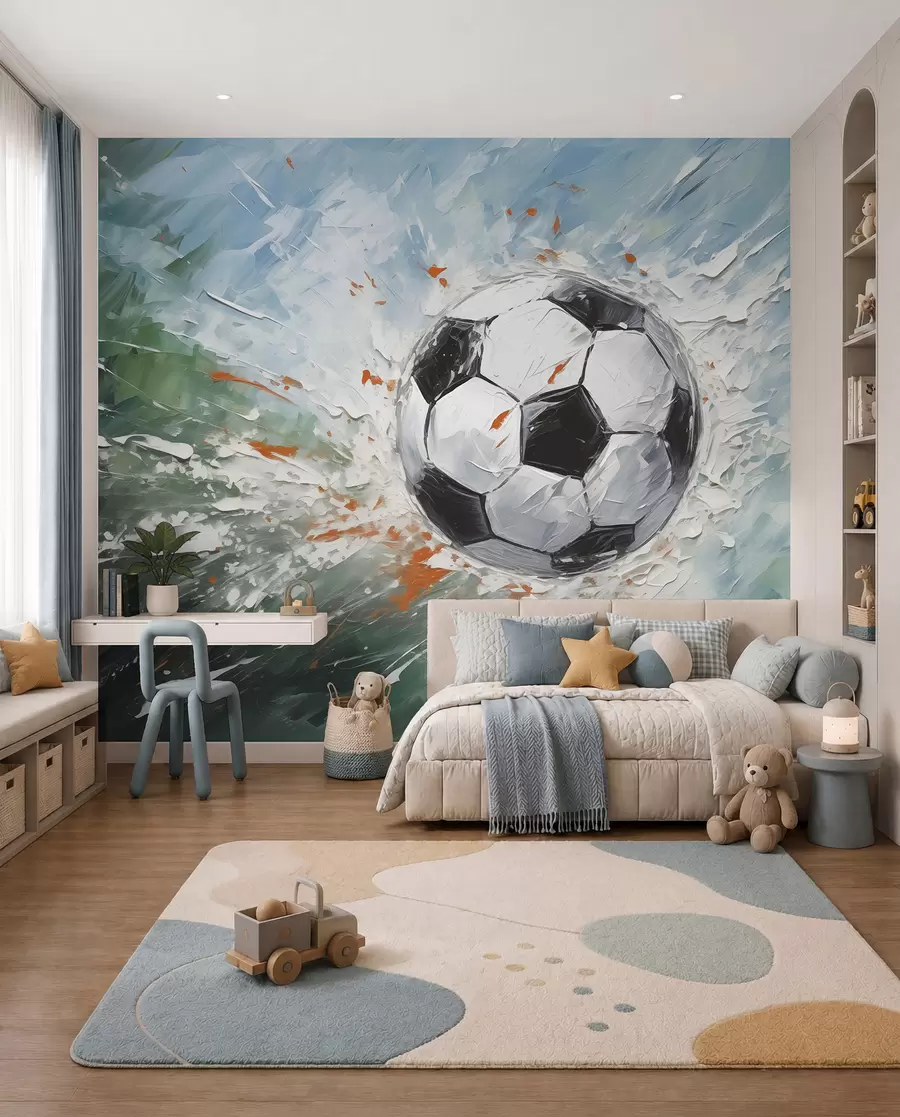 Fototapetai Kamuolys teptuko potėpiais w08117