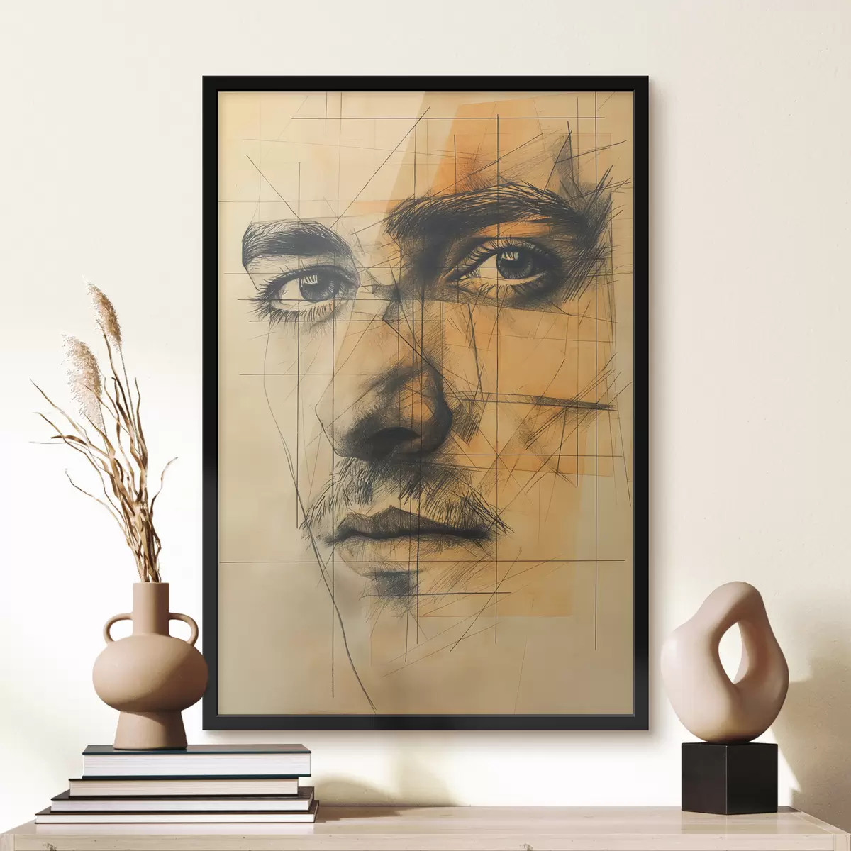 Plakatas Vyras, akys, veidas, abstrakcija f39967