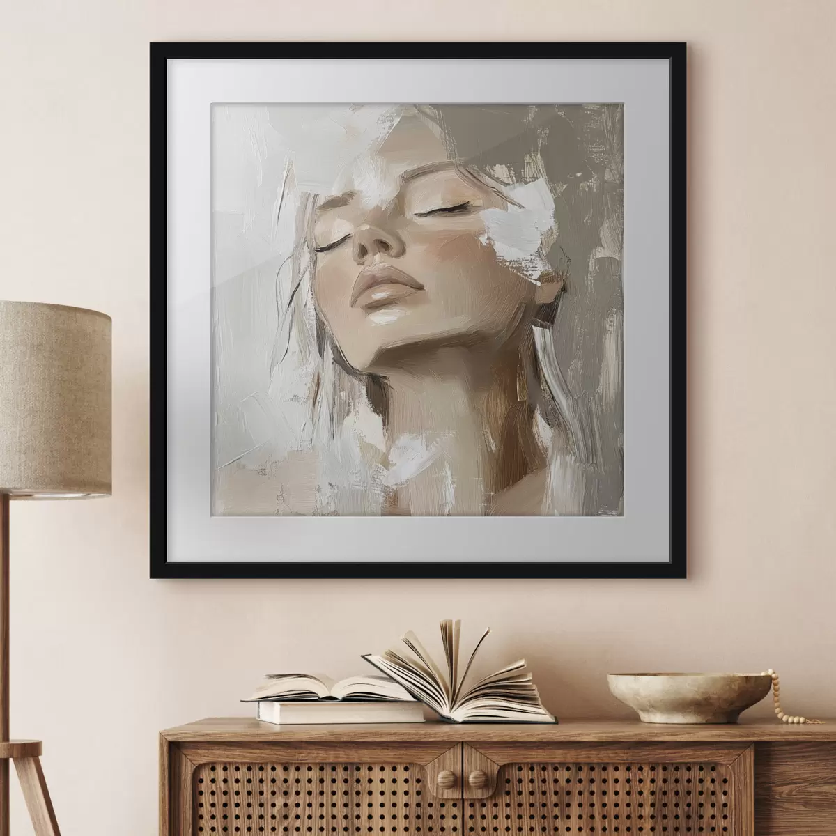 Plakatas Mergina, aliejus f39910