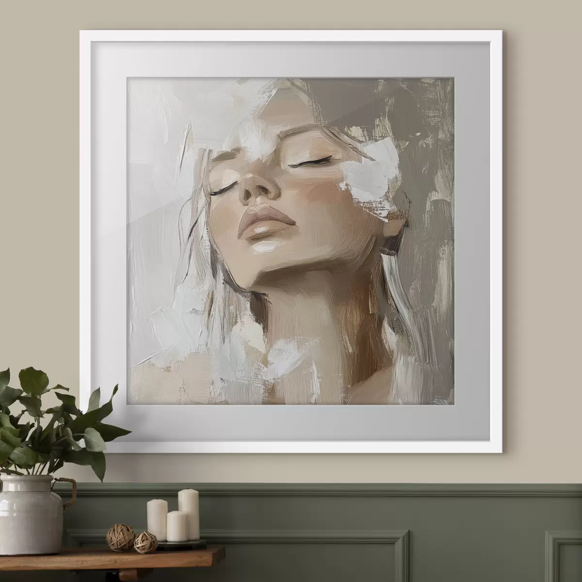 Plakatas Mergina, aliejus f39910