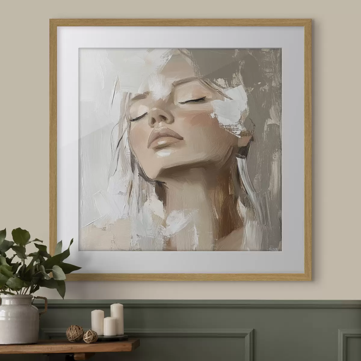 Plakatas Mergina, aliejus f39910