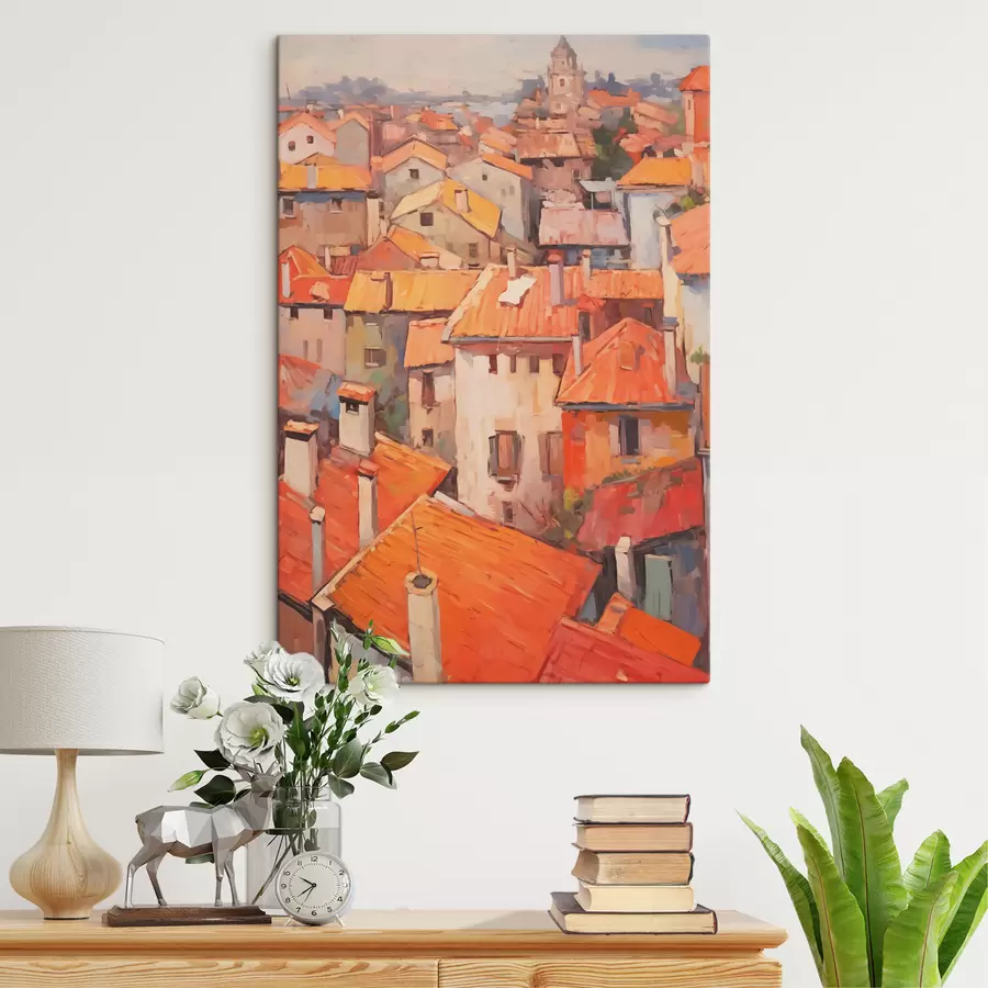 Fototapetai Italijos kaimo namai, tapyti aliejumi s39924