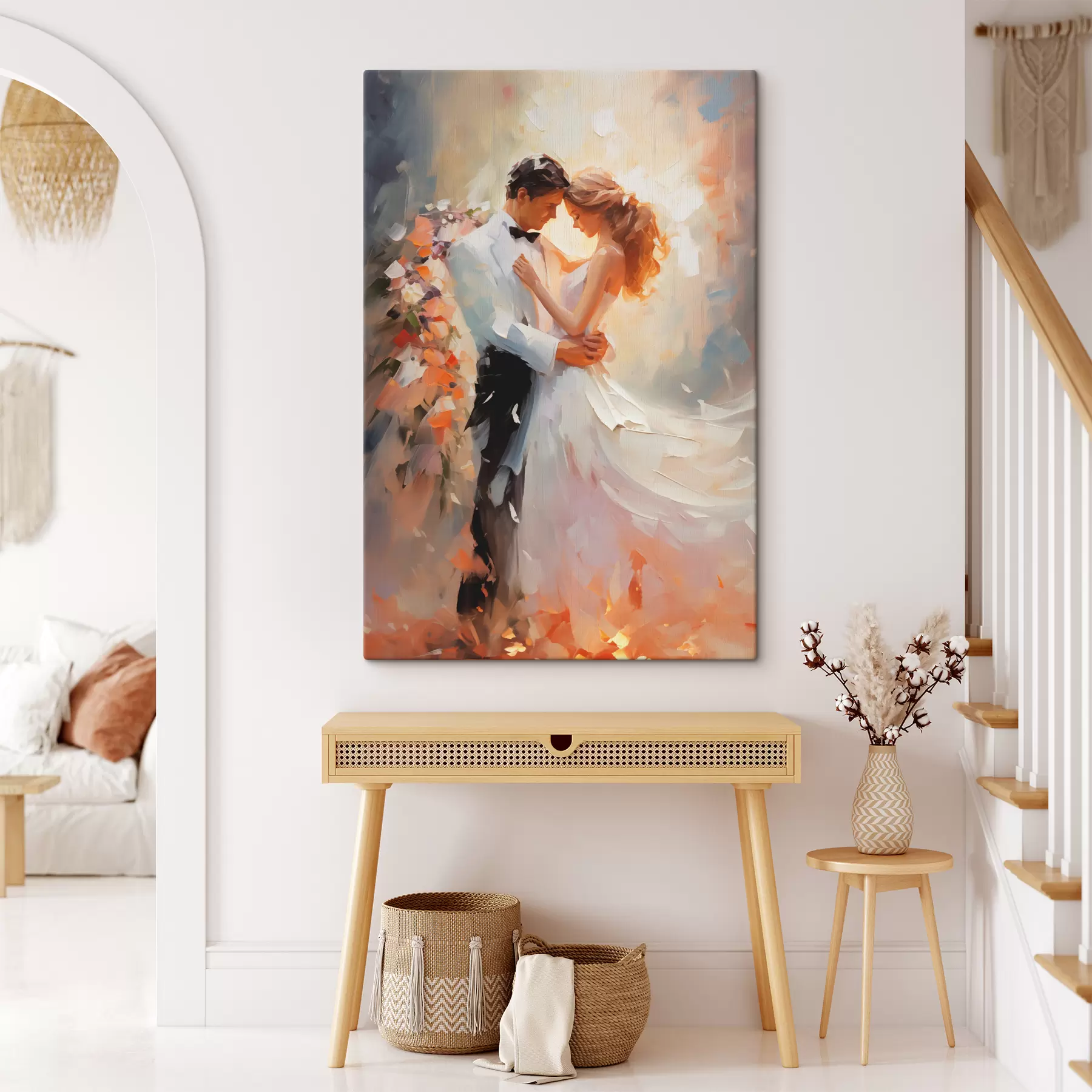 Paveikslėlis Nuotaka ir jaunikis šokantys aliejiniai paveikslai s39925