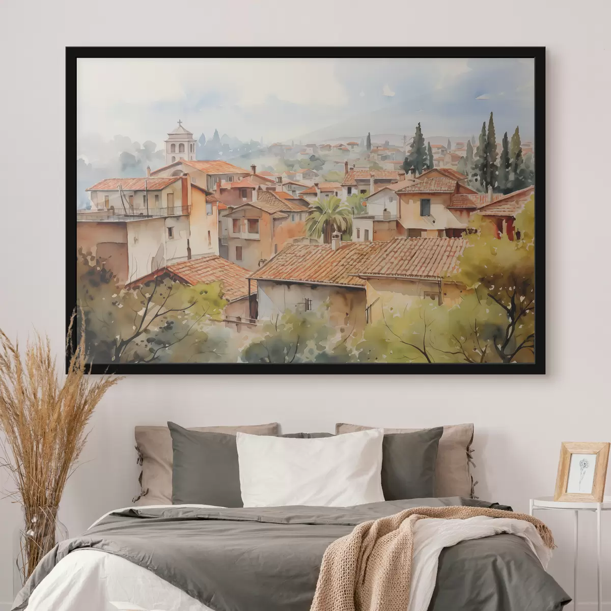 Plakatas Italijos kaimo akvarelė f39935