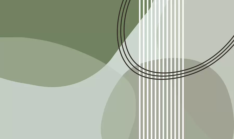 Fototapetai Geometrinė abstrakcijos linija ir apskritimas minimalizmas modernaus stiliaus žalia spalva w08173v1
