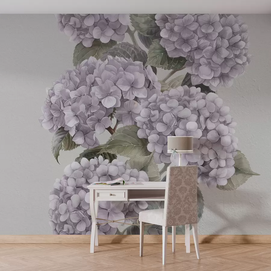 Fototapetai Švelniai rausvos spalvos hortenzijos šakos w08176v1